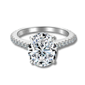Anillo Moissanita Ovalada 5.0CT