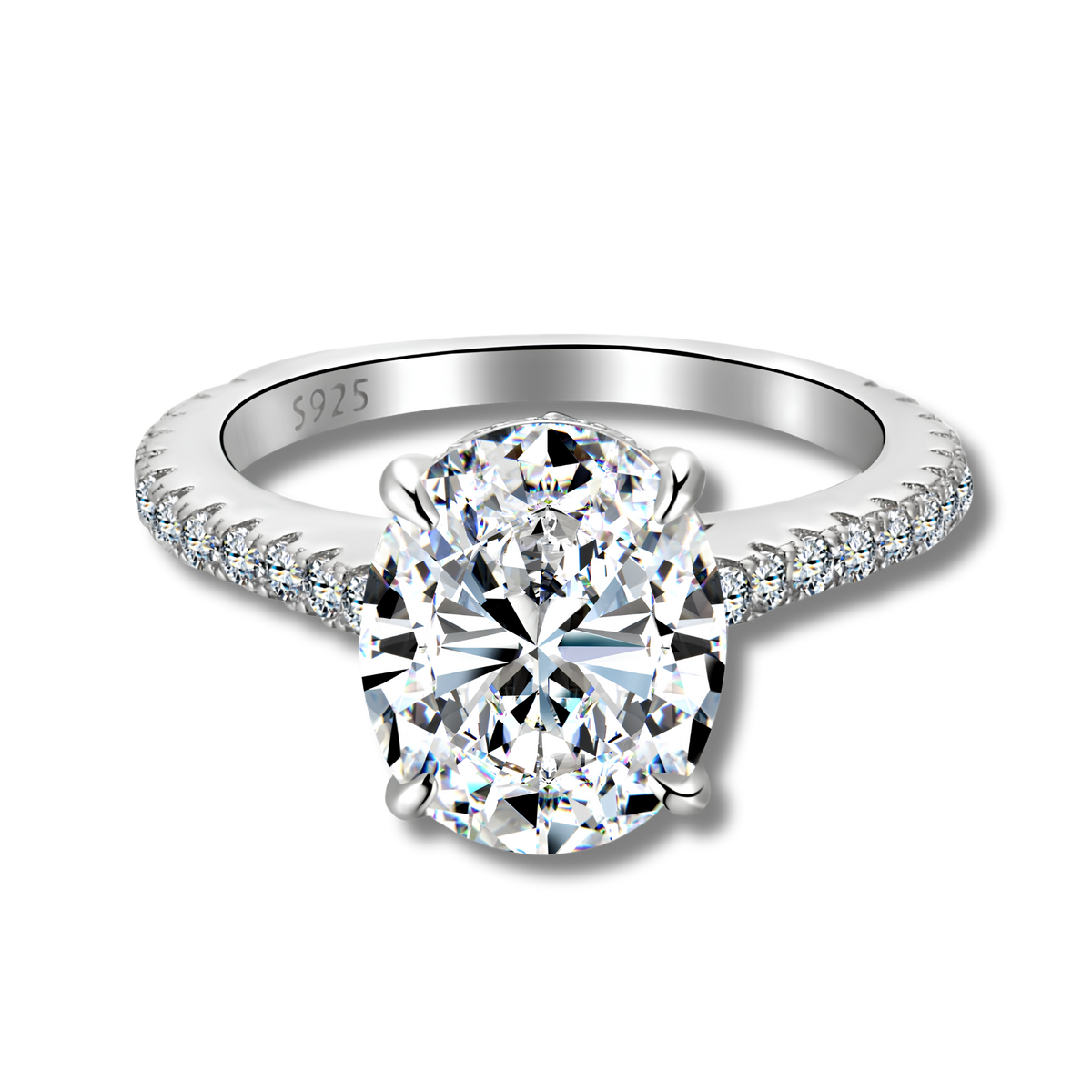 Anillo Moissanita Ovalada 5.0CT
