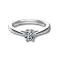 Anillo Moissanita Redonda 0.5CT