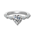 Anillo Moissanita Corazón 1.2CT
