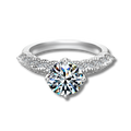 Anillo Moissanita Redonda 2.0CT