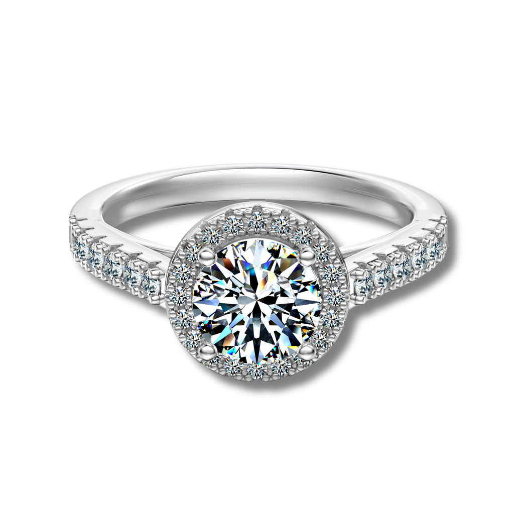 Anillo Moissanita Redonda 1.2CT