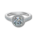 Anillo Moissanita Redonda 1.2CT