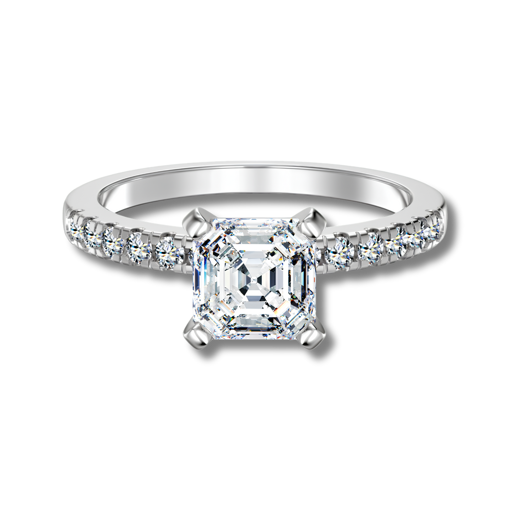 Anillo Moissanita Cuadrada 1.0CT