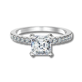 Anillo Moissanita Cuadrada 1.0CT