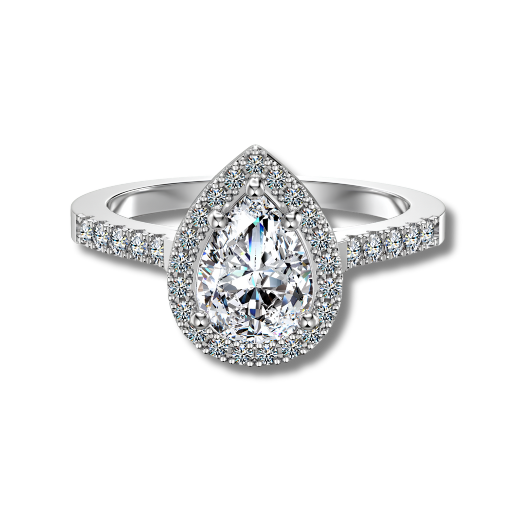 Anillo Moissanita Pera 1.25CT