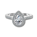 Anillo Moissanita Pera 1.25CT
