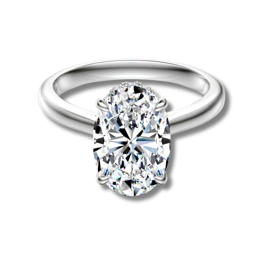 Anillo Moissanita Oval 4.0CT