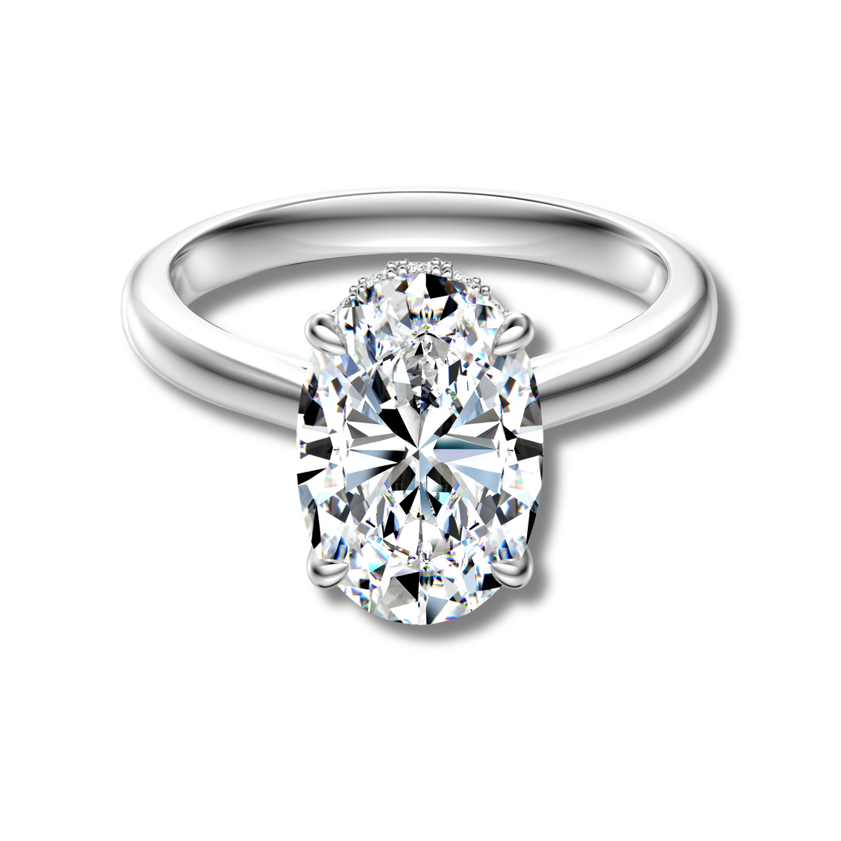 Anillo Moissanita Oval 4.0CT