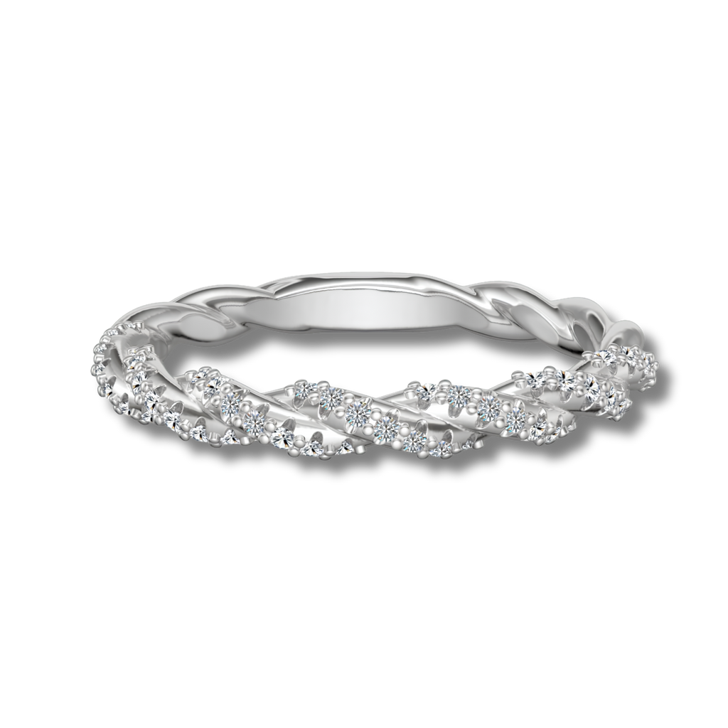 Anillo Moissanita Trenzado 0.245CT