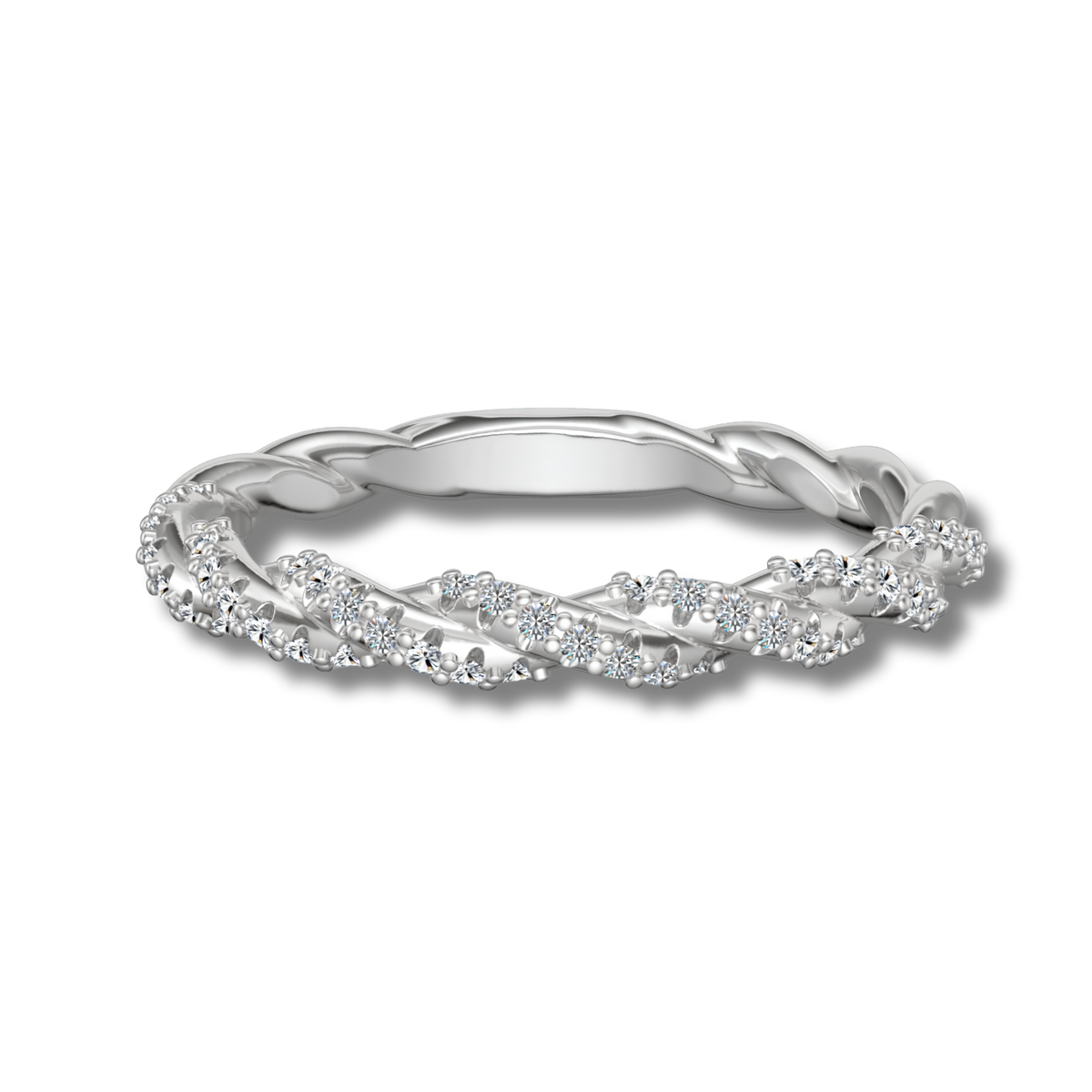 Anillo Moissanita Trenzado 0.245CT