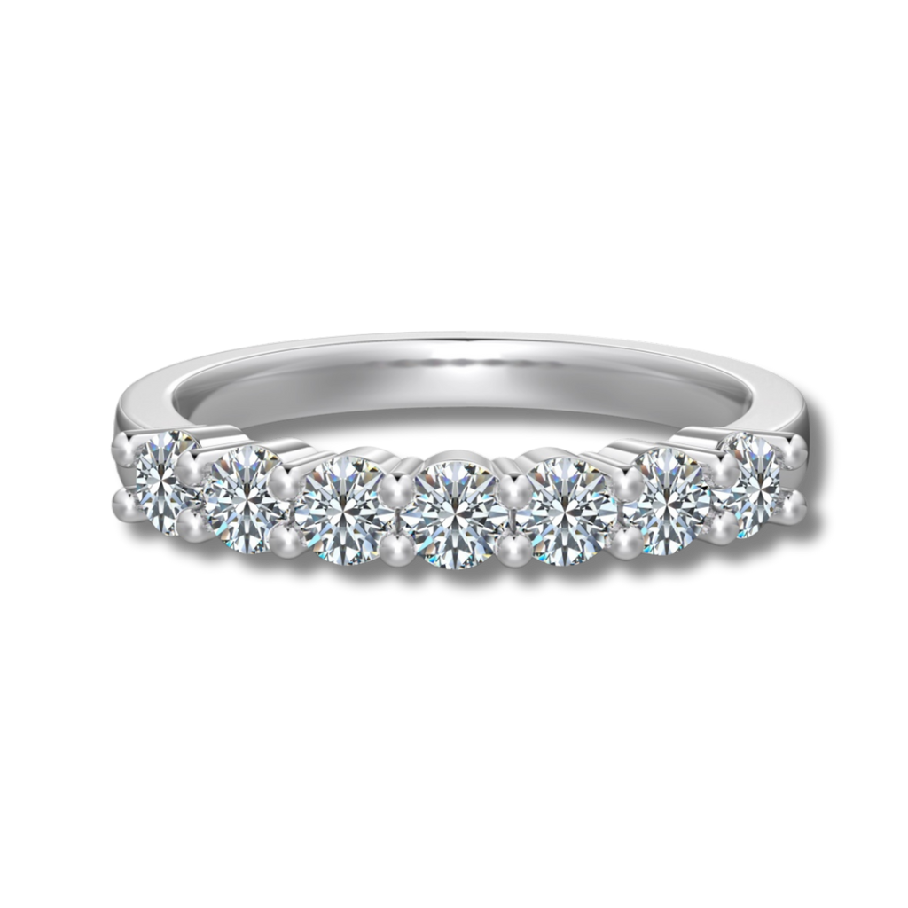 Anillo Moissanita Redonda 0.7CT