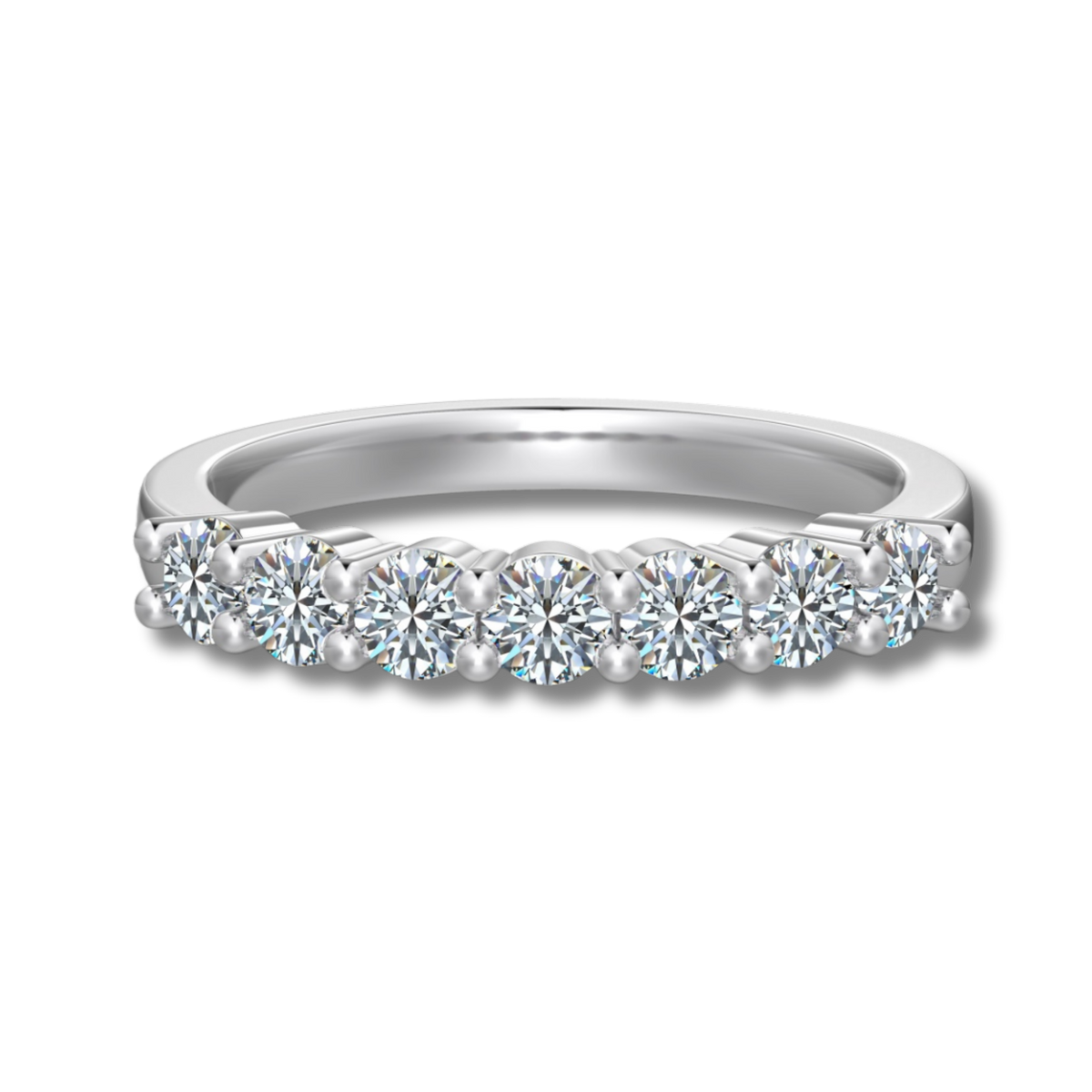 Anillo Moissanita Redonda 0.7CT