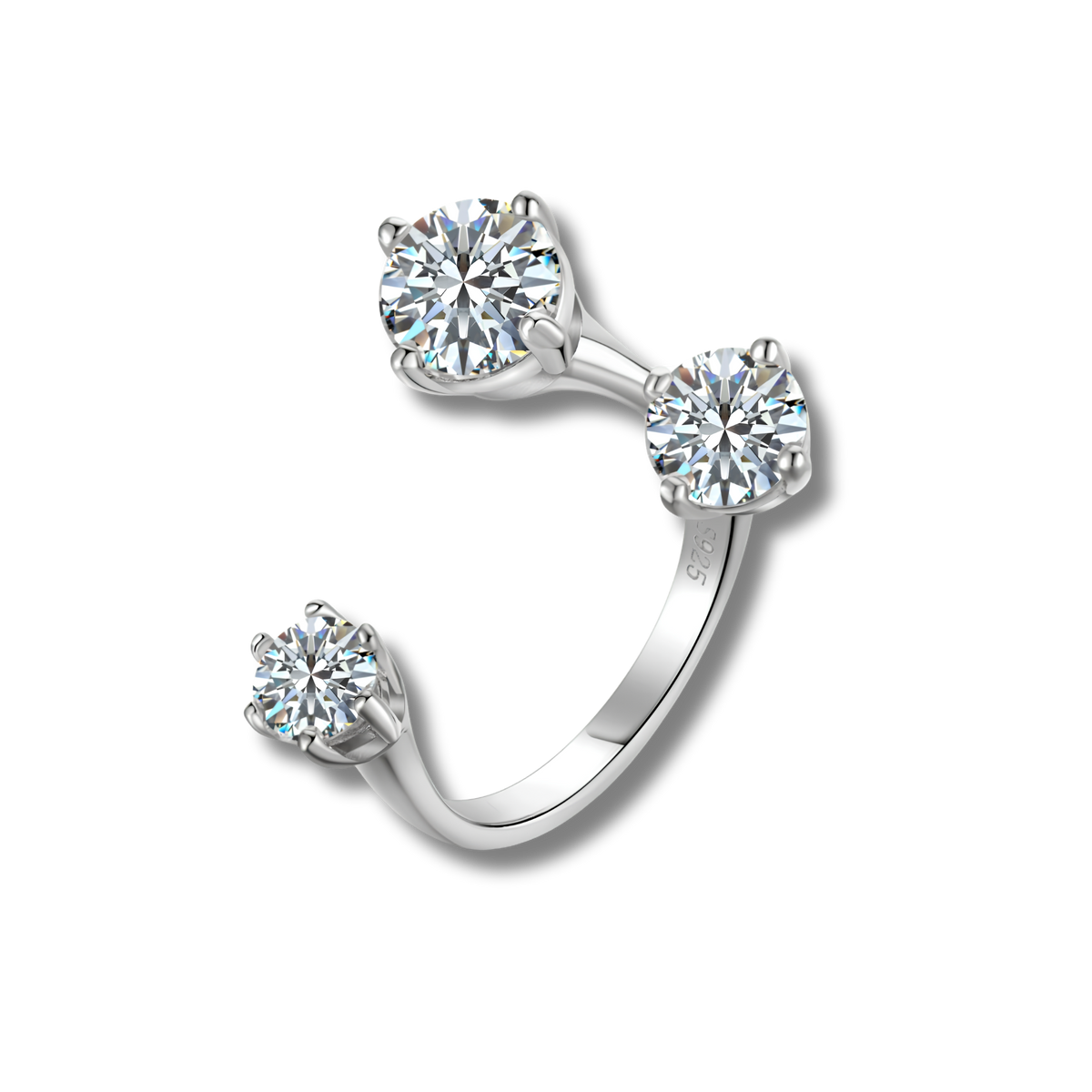 Anillo Moissanita Trío 2.5CT