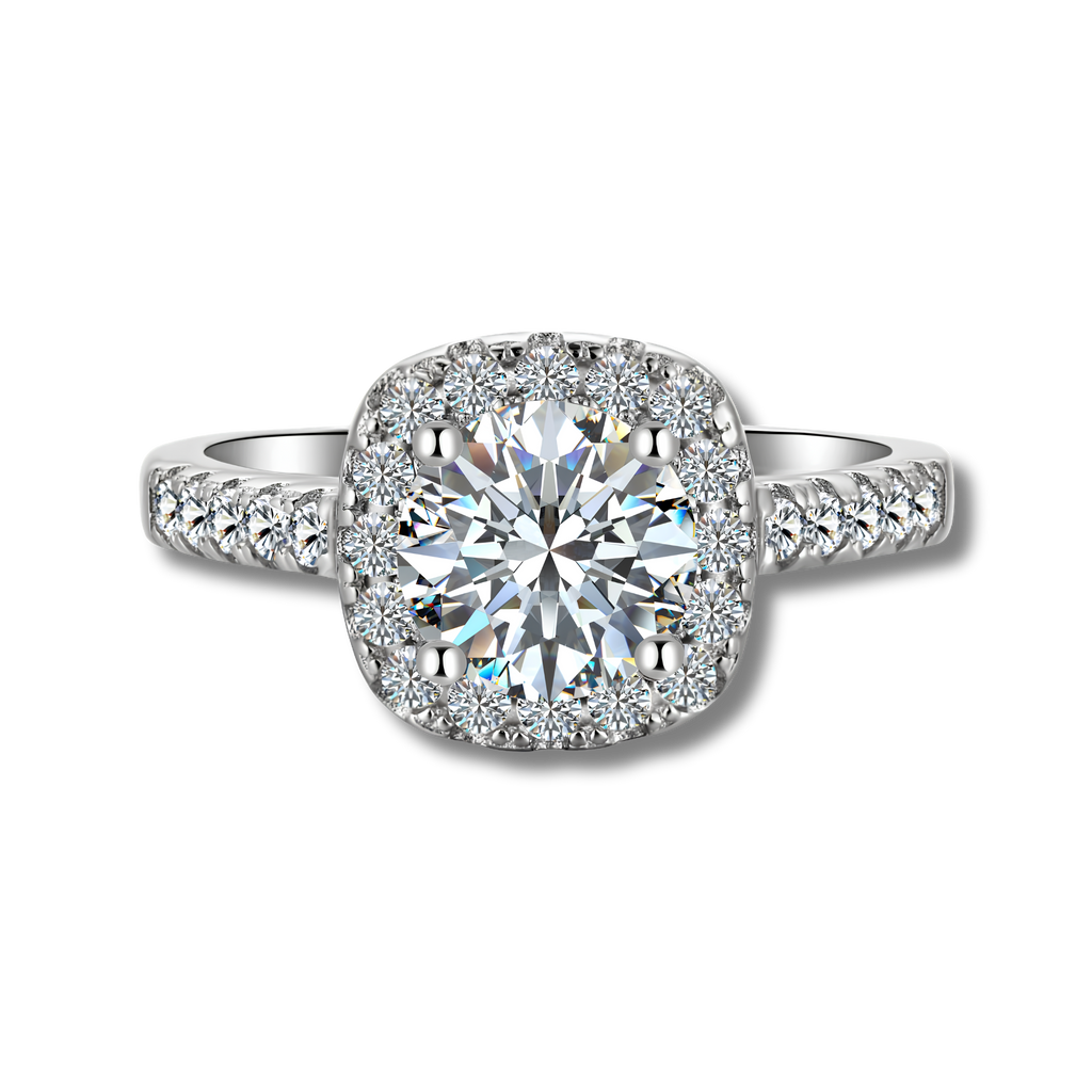 Anillo Moissanita Halo 1.59CT