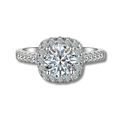 Anillo Moissanita Halo 1.59CT