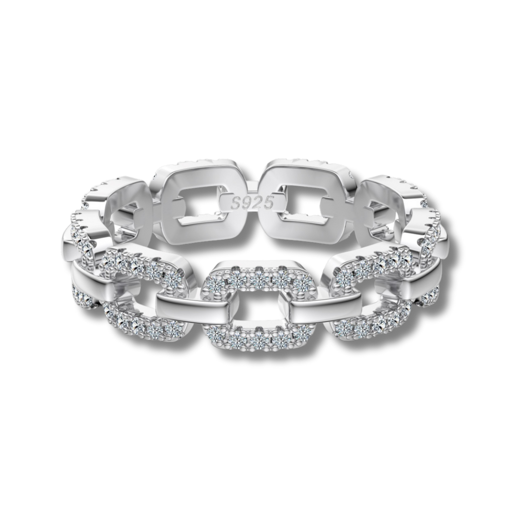 Anillo Moissanita Cadena 0.4CT