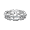 Anillo Moissanita Cadena 0.4CT