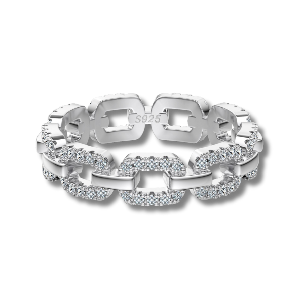 Anillo Moissanita Cadena 0.4CT