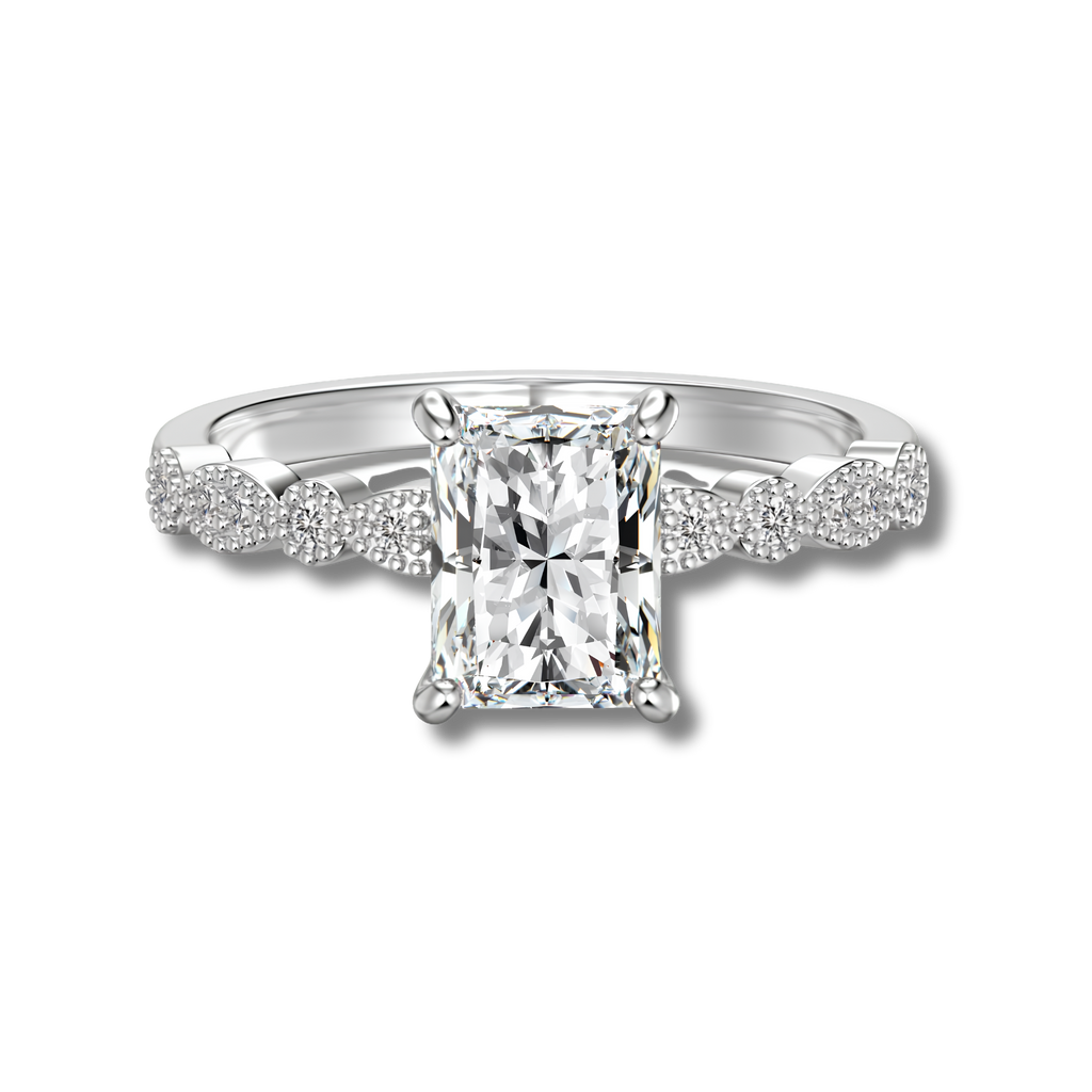 Anillo Moissanita Radiante 2.0CT