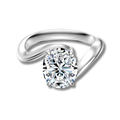 Anillo Moissanita Oval 3.0CT