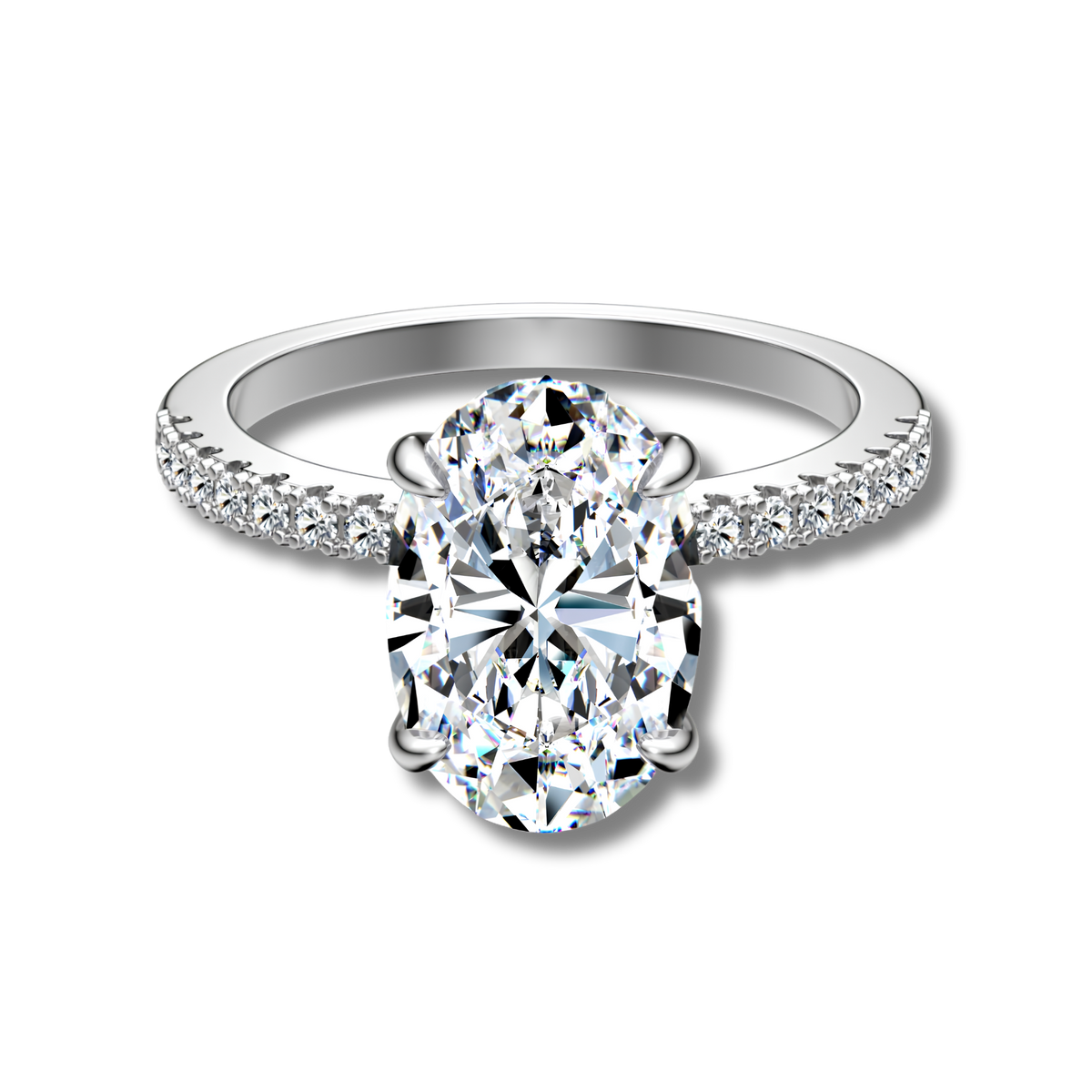 Anillo Moissanita Oval 4.5CT