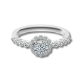 Anillo Moissanita Halo 0.86CT
