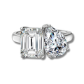 Anillo Moissanita Toi et Moi 5.0CT