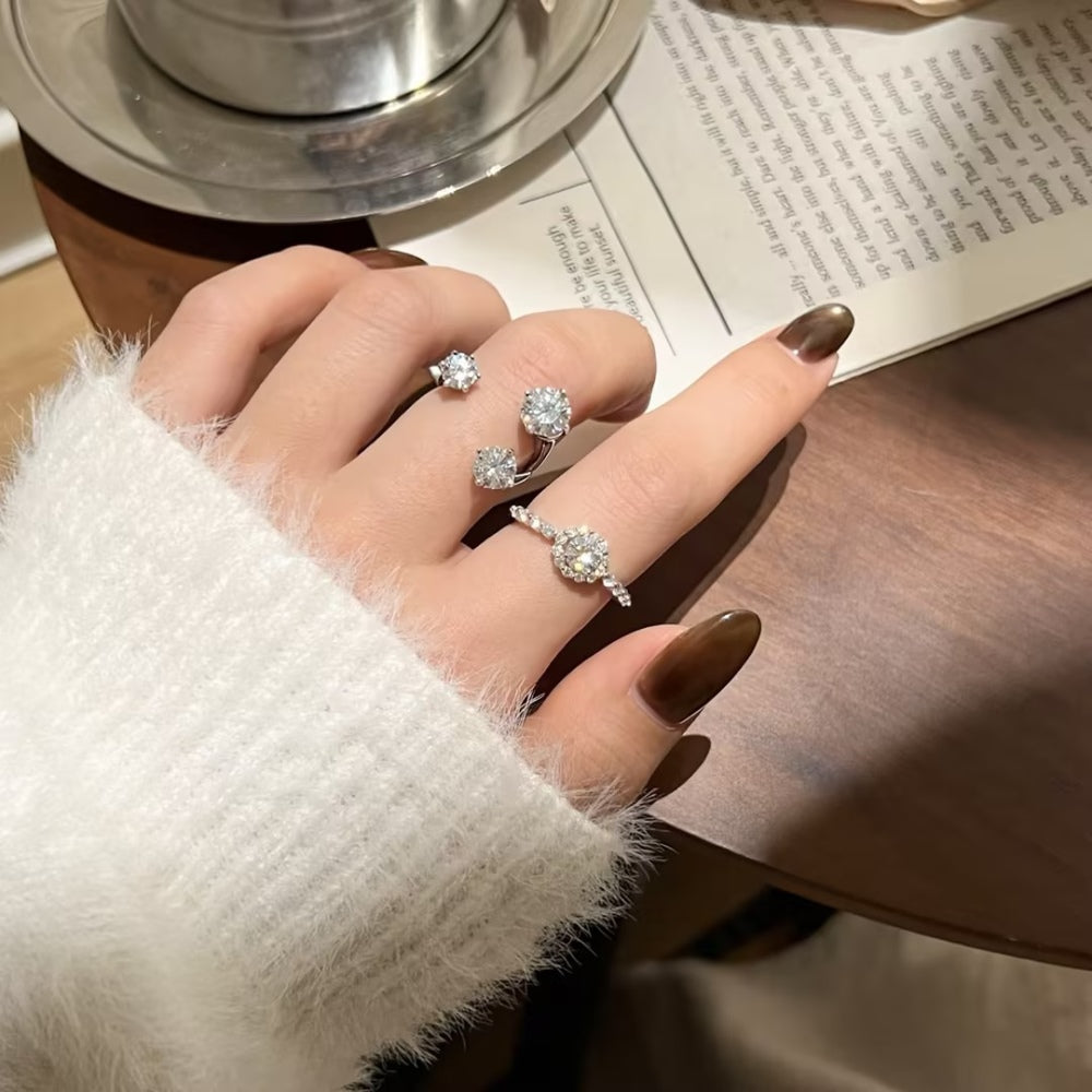 Anillo Moissanita Trío 2.5CT