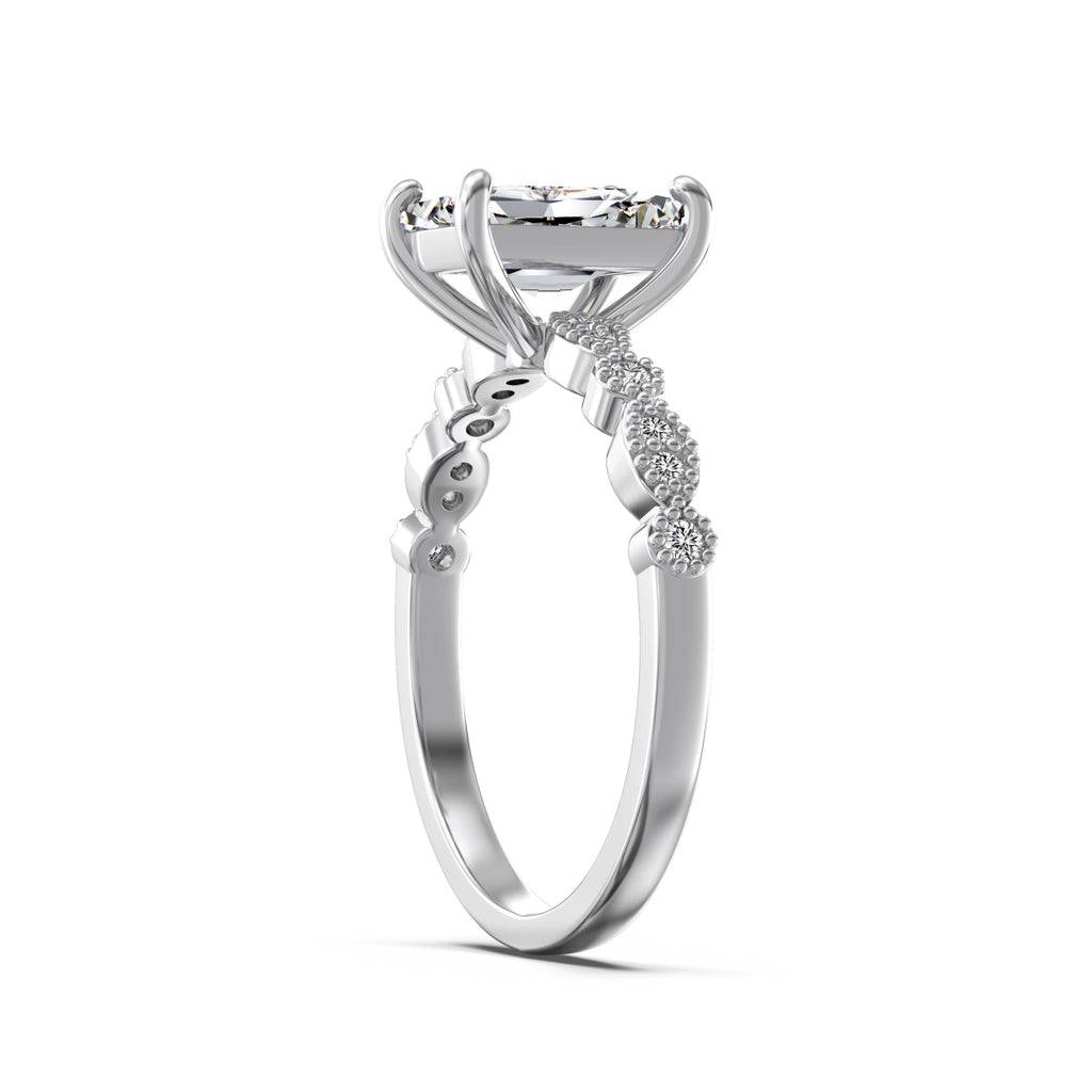 Anillo Moissanita Radiante 2.0CT