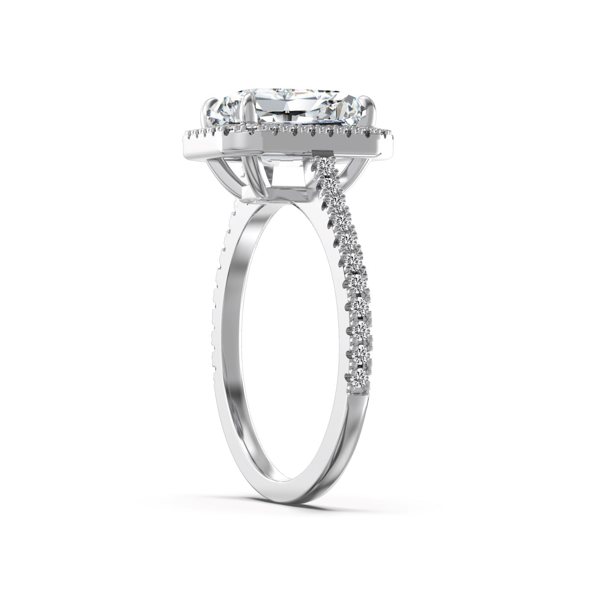 Anillo Moissanita Radiante 3.0CT