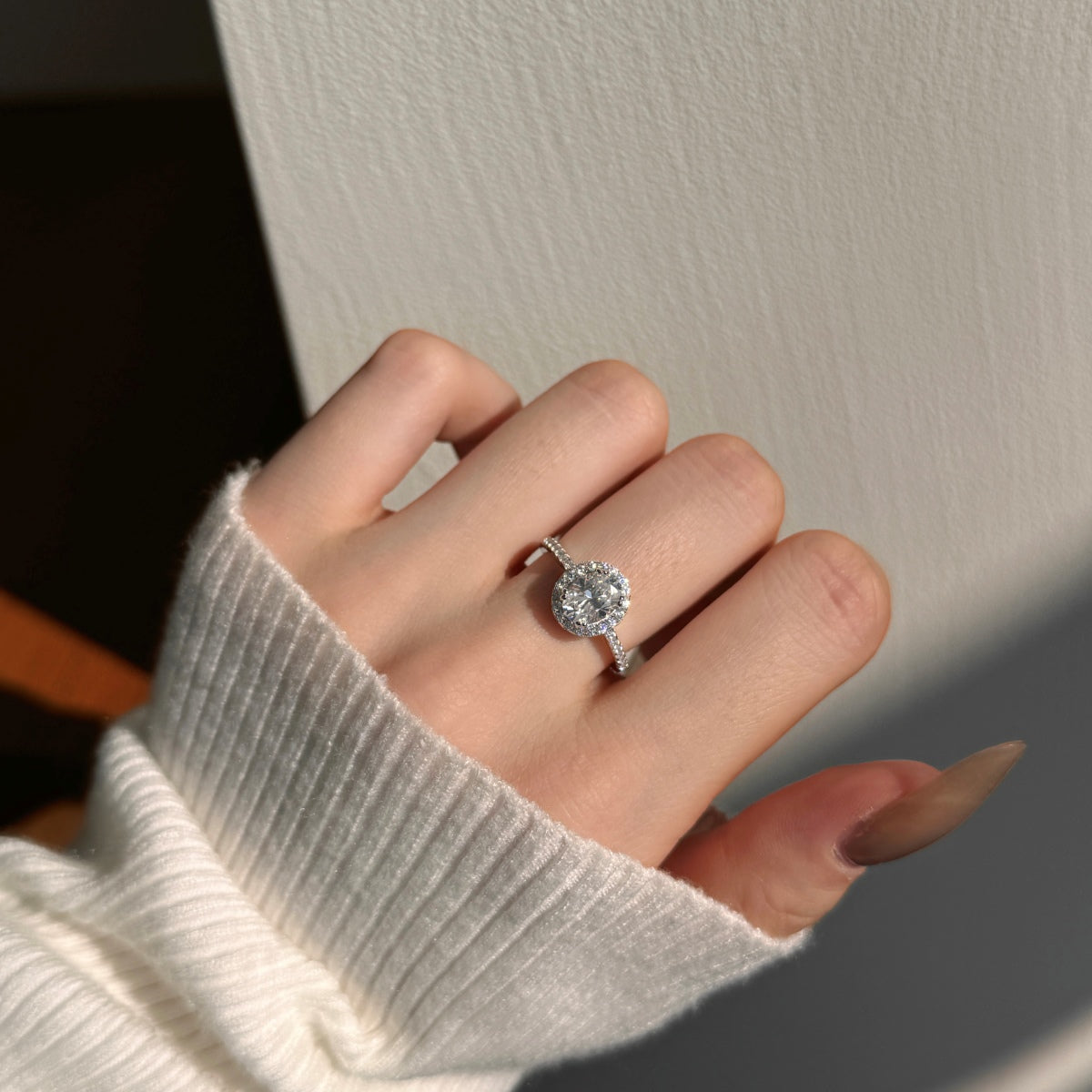 Anillo Moissanita Oval 1.5CT