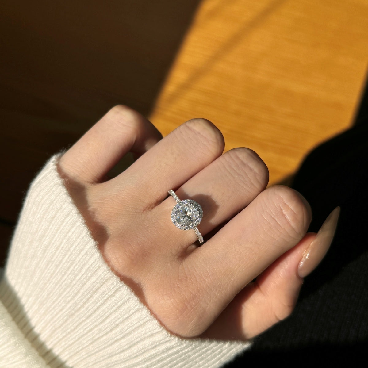 Anillo Moissanita Oval 1.5CT