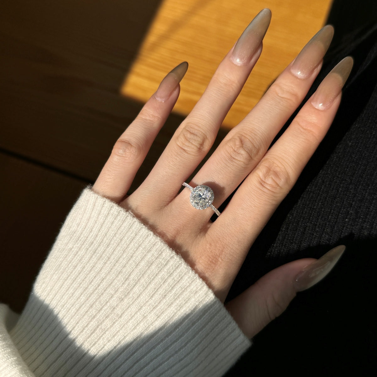 Anillo Moissanita Oval 1.5CT