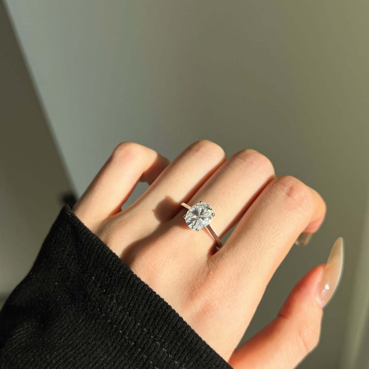Anillo Moissanita Oval 3.0CT