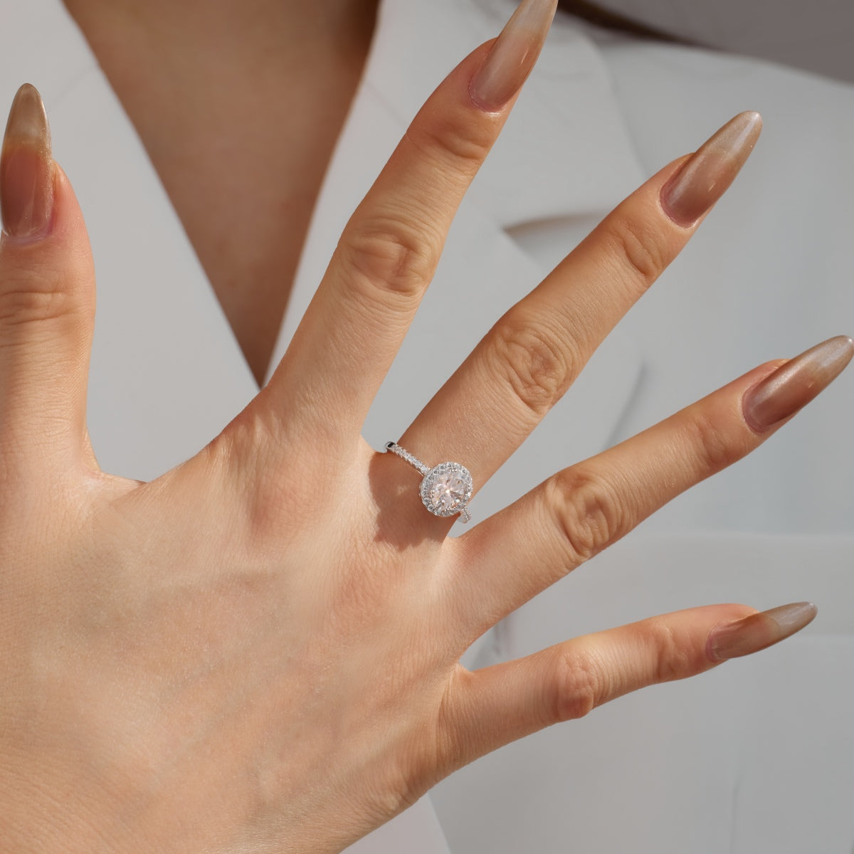 Anillo Moissanita Oval 1.5CT