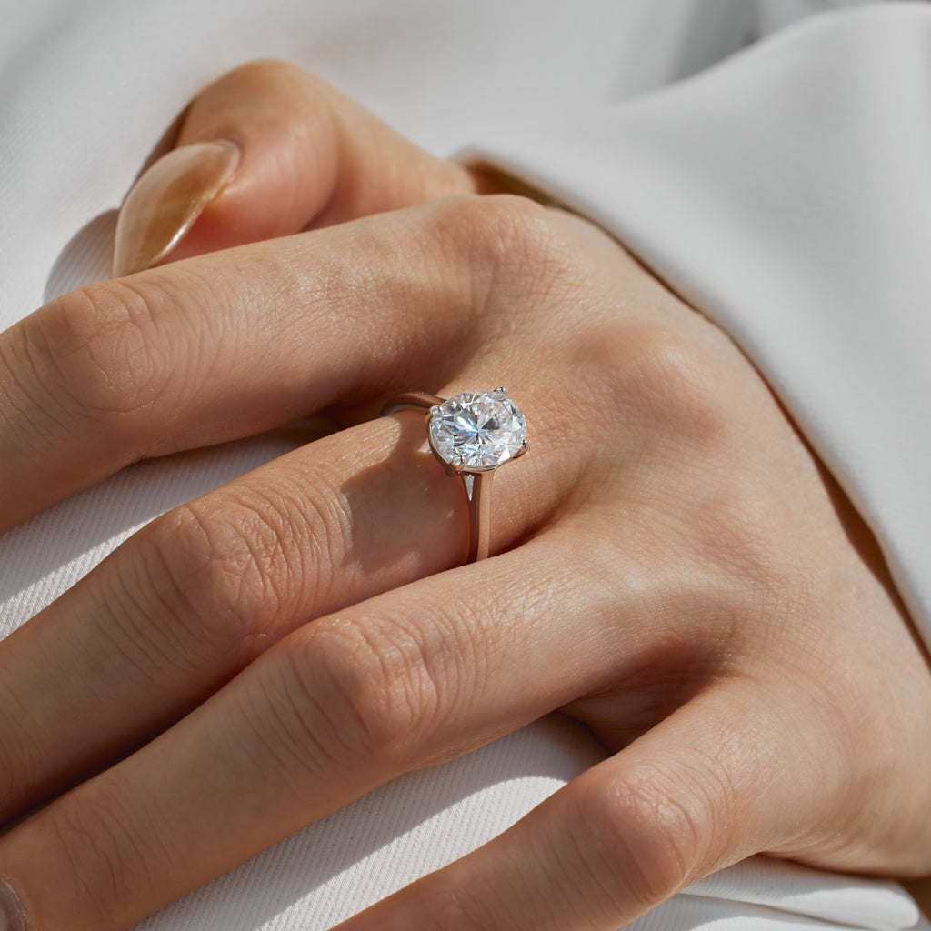 Anillo Moissanita Oval 3.0CT