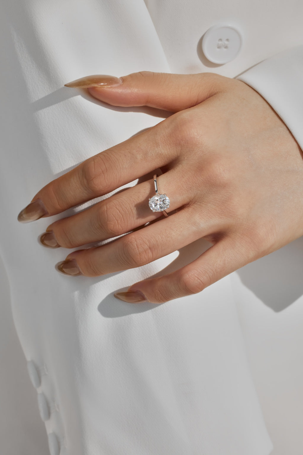 Anillo Moissanita Oval 3.0CT