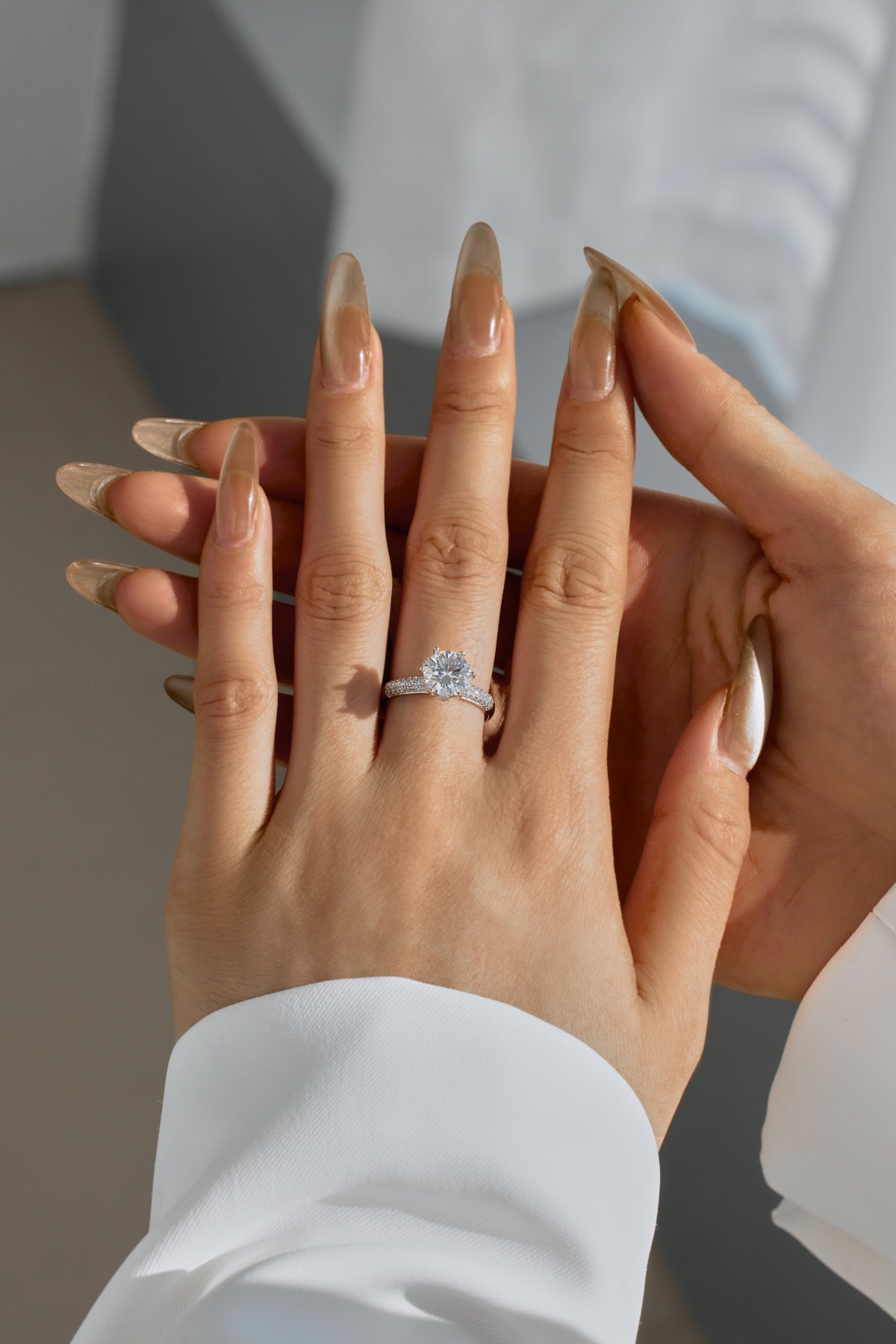 Anillo Moissanita Redonda 2.0CT