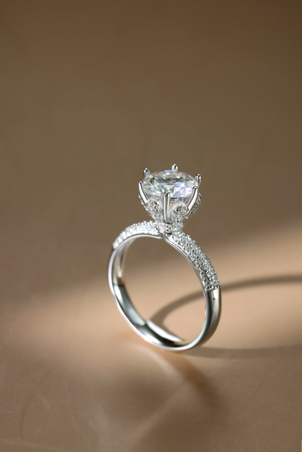Anillo Moissanita Redonda 2.0CT