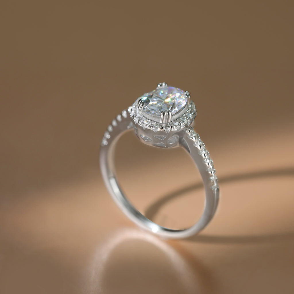 Anillo Moissanita Oval 1.5CT