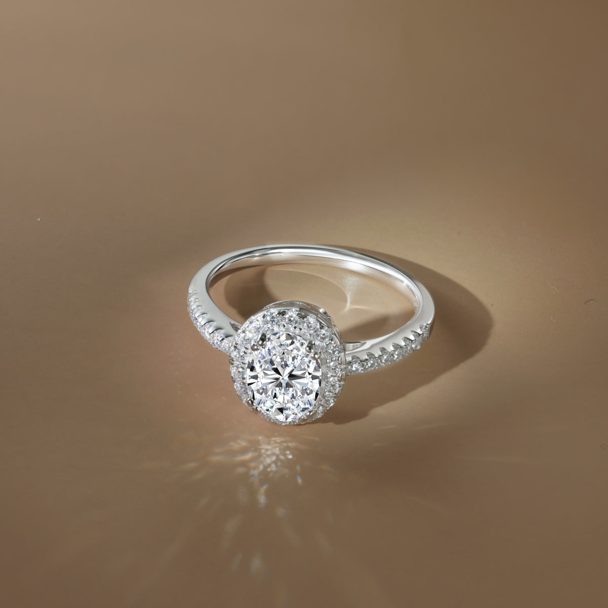 Anillo Moissanita Oval 1.5CT