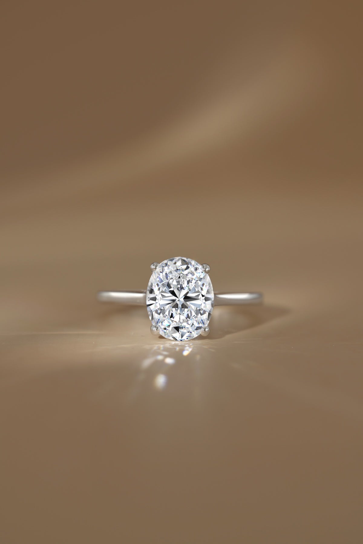 Anillo Moissanita Oval 3.0CT