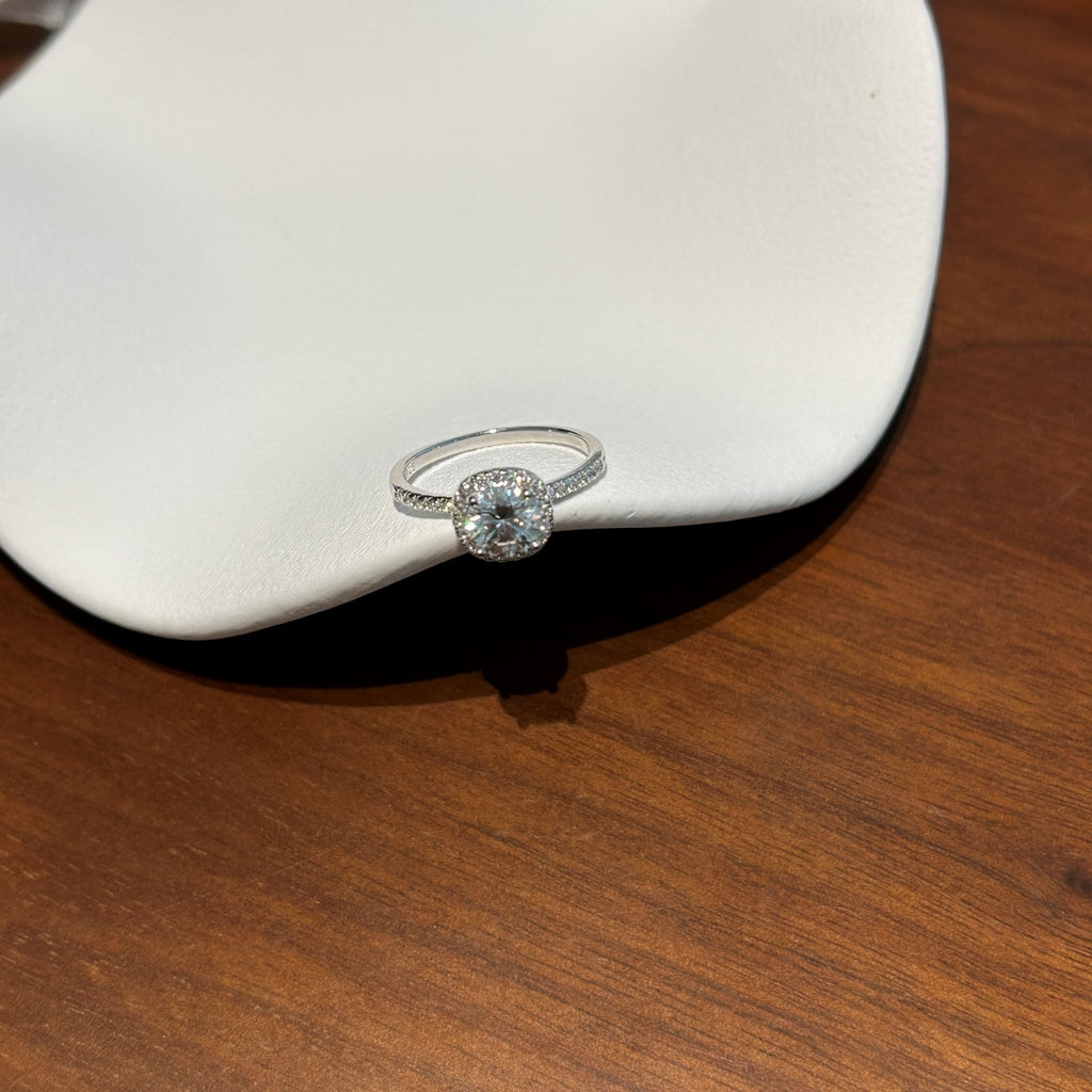 Anillo Moissanita Redonda 1.0CT