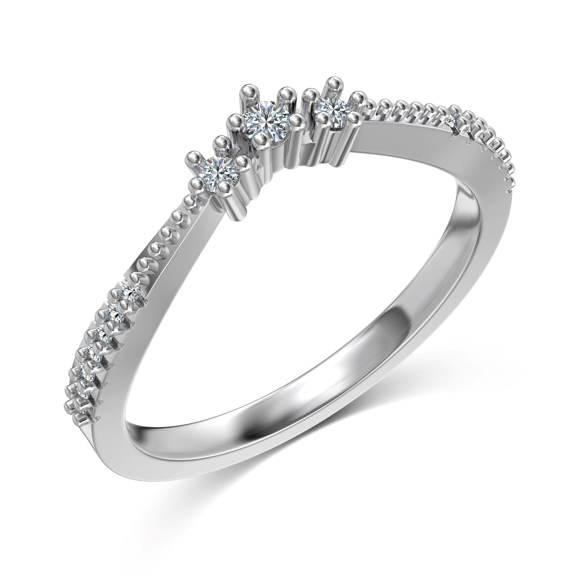 Anillo Moissanita Trío 0.12CT