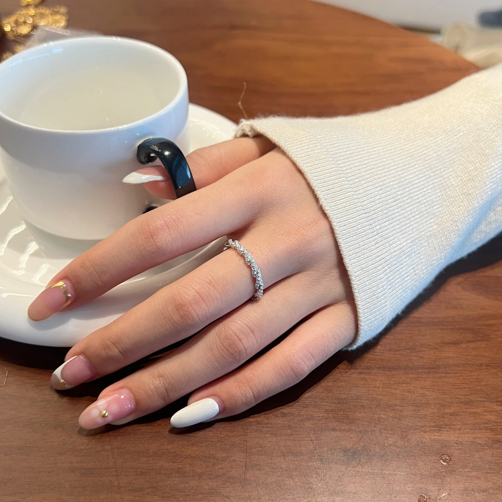 Anillo Moissanita Trenzado 0.245CT