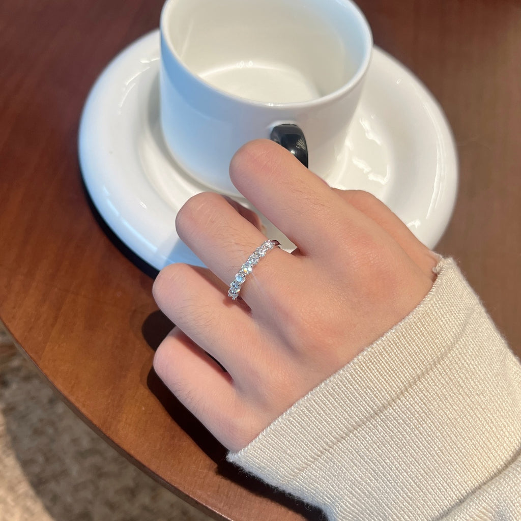 Anillo Moissanita Redonda 0.7CT