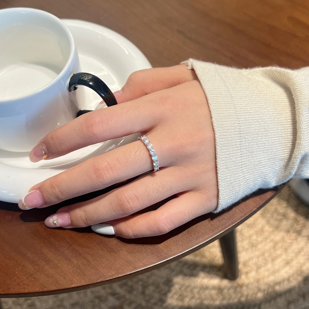 Anillo Moissanita Redonda 0.7CT