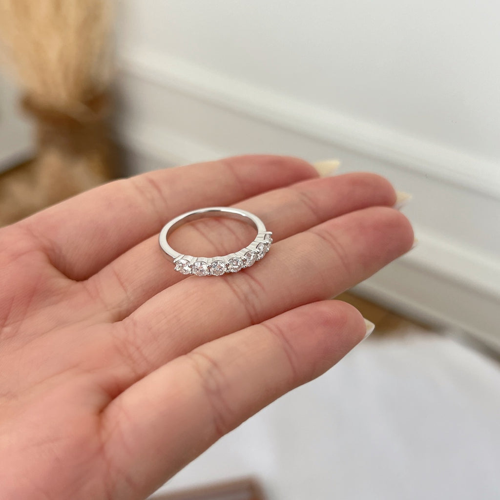 Anillo Moissanita Redonda 0.7CT