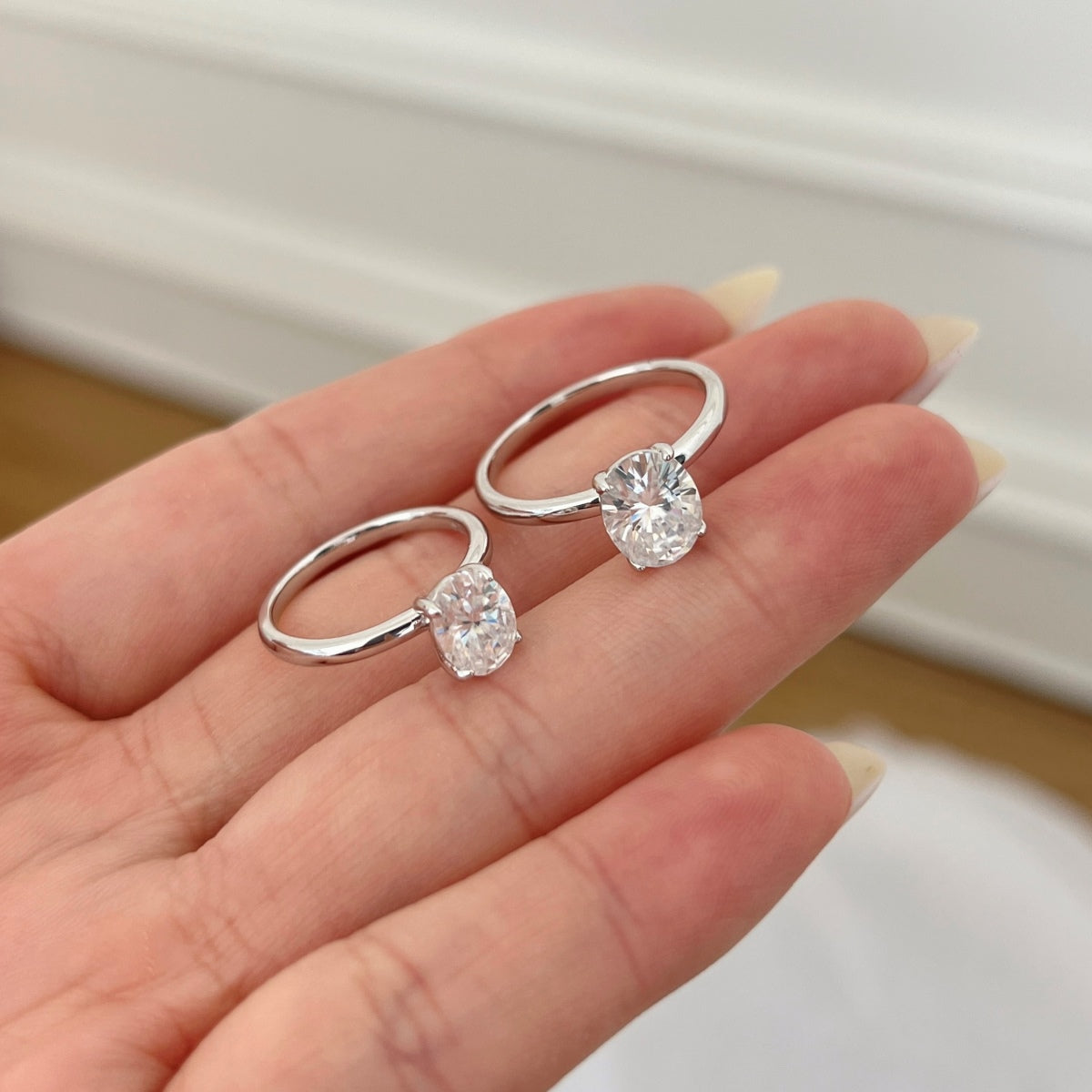 Anillo Moissanita Ovalada 1.5CT